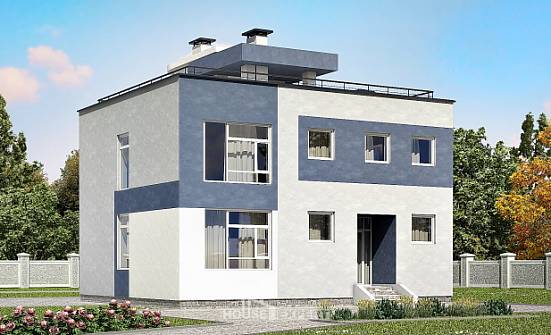 180-005-П Проект двухэтажного дома, классический коттедж из блока Мамадыш | Проекты домов от House Expert