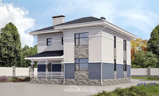 150-014-Л Проект двухэтажного дома, классический загородный дом из керамзитобетонных блоков Заинск | Проекты домов от House Expert