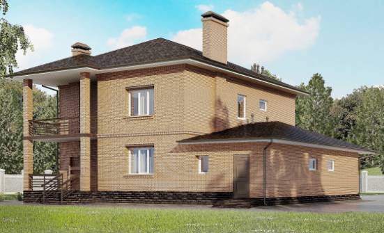 245-003-Л Проект двухэтажного дома, гараж, классический домик из кирпича Бугульма | Проекты домов от House Expert