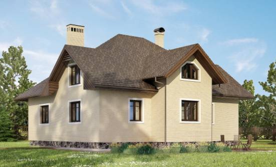 275-003-П Проект двухэтажного дома мансардой, гараж, красивый домик из кирпича Азнакаево | Проекты домов от House Expert