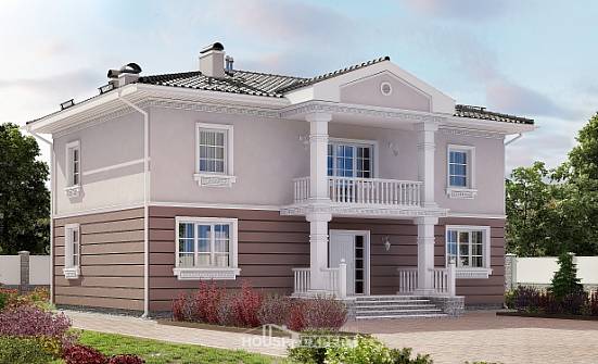 210-005-П Проект двухэтажного дома, красивый коттедж из газосиликатных блоков Лениногорск | Проекты домов от House Expert