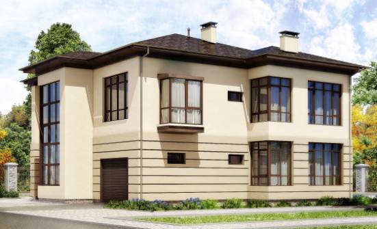 300-006-П Проект двухэтажного дома, гараж, просторный дом из кирпича Агрыз | Проекты домов от House Expert