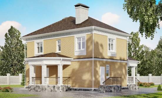 160-001-Л Проект двухэтажного дома, компактный дом из блока Бугульма | Проекты домов от House Expert