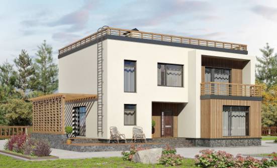 215-002-Л Проект двухэтажного дома, уютный дом из арболита Нижнекамск | Проекты домов от House Expert