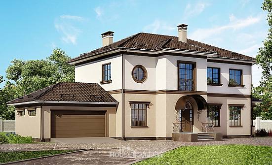 290-004-Л Проект двухэтажного дома, гараж, красивый домик из кирпича Альметьевск | Проекты домов от House Expert