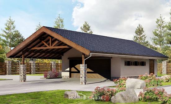 060-005-П Проект гаража из кирпича Бугульма | Проекты домов от House Expert