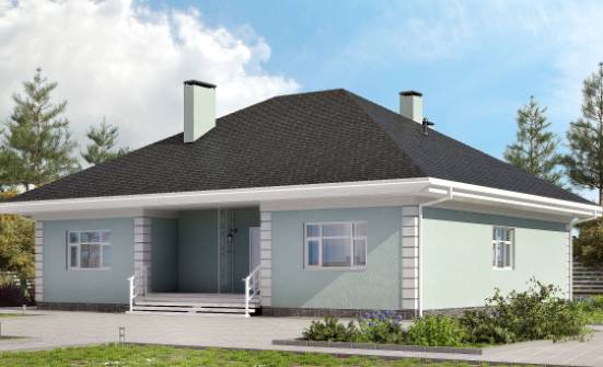 135-003-Л Проект одноэтажного дома, скромный дом из керамзитобетонных блоков Чистополь | Проекты домов от House Expert