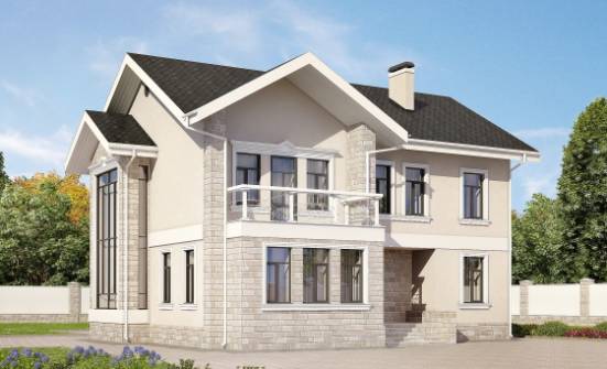 170-008-Л Проект двухэтажного дома, скромный домик из газобетона Елабуга | Проекты домов от House Expert