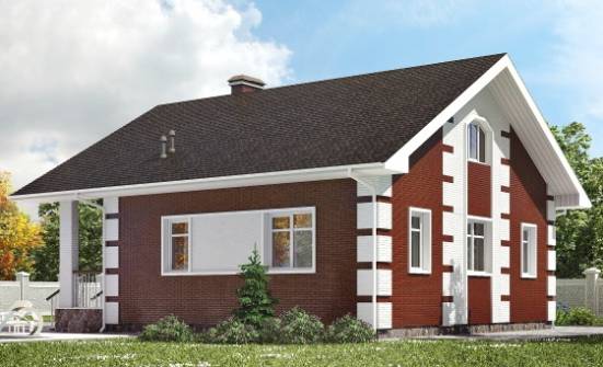 115-001-П Проект двухэтажного дома с мансардой, бюджетный коттедж из твинблока Бугульма | Проекты домов от House Expert
