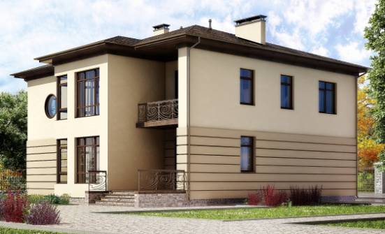 300-006-П Проект двухэтажного дома, гараж, просторный дом из кирпича Агрыз | Проекты домов от House Expert