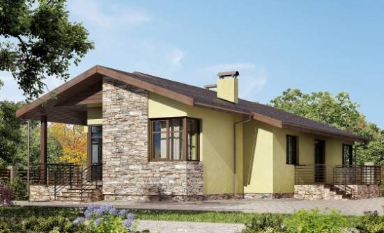 130-007-Л Проект одноэтажного дома, доступный коттедж из газобетона Набережные Челны | Проекты домов от House Expert