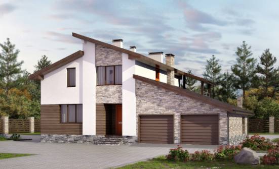 240-004-П Проект двухэтажного дома мансардой, гараж, простой загородный дом из поризованных блоков Зеленодольск | Проекты домов от House Expert