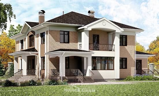 520-001-П Проект трехэтажного дома, красивый домик из пеноблока Лениногорск | Проекты домов от House Expert