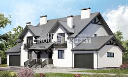 290-003-П Проект двухэтажного дома с мансардой, красивый дом из керамзитобетонных блоков Нижнекамск, House Expert