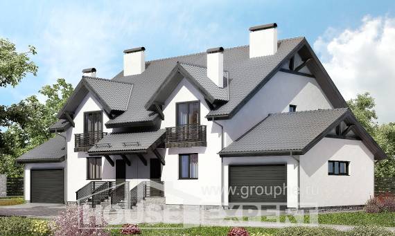 290-003-П Проект двухэтажного дома с мансардой, красивый дом из керамзитобетонных блоков Нижнекамск, House Expert