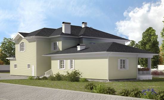 410-002-Л Проект двухэтажного дома, гараж, огромный дом из арболита Набережные Челны | Проекты домов от House Expert