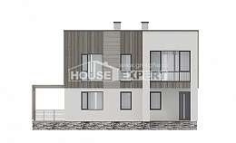 150-017-П Проект двухэтажного дома, бюджетный загородный дом из газосиликатных блоков Нижнекамск, House Expert