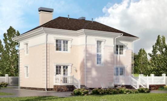 155-005-Л Проект двухэтажного дома, классический коттедж из пеноблока, Бугульма
