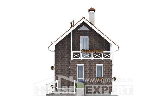 045-001-Л Проект двухэтажного дома с мансардой, экономичный коттедж из арболита Нижнекамск, House Expert