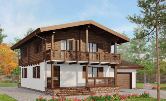 200-011-П Проект двухэтажного дома с мансардным этажом, простой загородный дом из теплоблока, Заинск