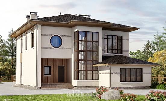 345-001-П Проект двухэтажного дома, большой домик из газосиликатных блоков, Мамадыш