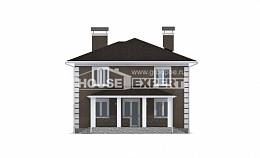 185-002-П Проект двухэтажного дома, простой дом из поризованных блоков Азнакаево, House Expert