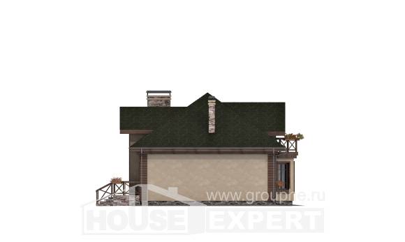 180-010-П Проект двухэтажного дома с мансардным этажом, гараж, простой дом из блока Альметьевск, House Expert