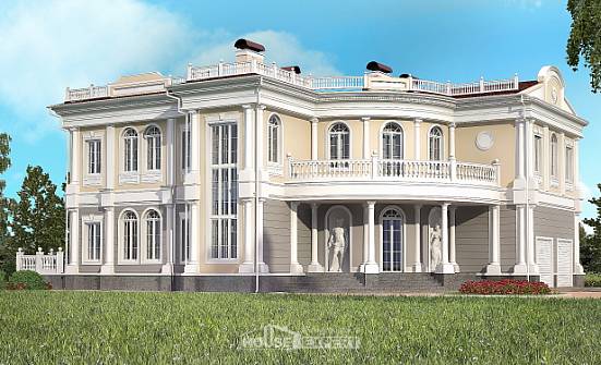 505-001-П Проект двухэтажного дома, гараж, огромный загородный дом из твинблока, Заинск