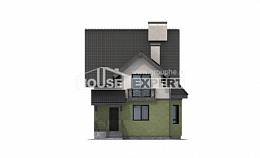 120-003-П Проект двухэтажного дома мансардой, экономичный домик из керамзитобетонных блоков Заинск, House Expert