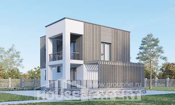 150-017-П Проект двухэтажного дома, простой дом из арболита Заинск, House Expert