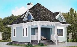 110-001-Л Проект двухэтажного дома с мансардой, бюджетный дом из твинблока Агрыз, House Expert