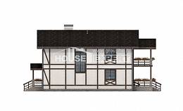 250-002-Л Проект двухэтажного дома мансардный этаж и гаражом, средний домик из кирпича Азнакаево, House Expert