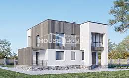 150-017-П Проект двухэтажного дома, недорогой коттедж из блока Бугульма, House Expert