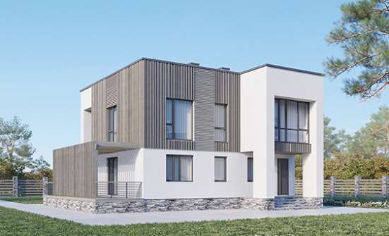 150-017-П Проект двухэтажного дома, бюджетный дом из керамзитобетонных блоков, Азнакаево