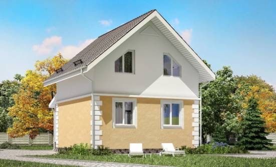 070-002-П Проект двухэтажного дома мансардой, уютный загородный дом из арболита, Лениногорск