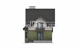 120-003-П Проект двухэтажного дома мансардный этаж, недорогой домик из газобетона Бугульма, House Expert