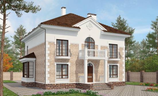 220-008-П Проект двухэтажного дома, современный коттедж из кирпича Чистополь | Проекты домов от House Expert