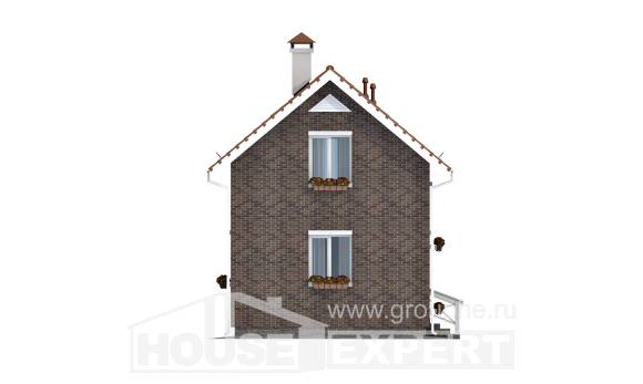 045-001-Л Проект двухэтажного дома с мансардой, уютный домик из газосиликатных блоков Заинск, House Expert