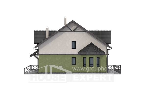 120-003-П Проект двухэтажного дома мансардой, красивый коттедж из газосиликатных блоков Мамадыш, House Expert