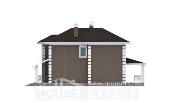 185-002-П Проект двухэтажного дома, современный дом из пеноблока Нижнекамск, House Expert