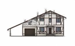 250-002-Л Проект двухэтажного дома мансардой и гаражом, уютный домик из кирпича Альметьевск, House Expert